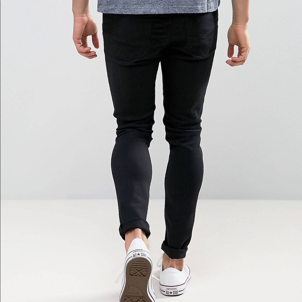 Lee Spray On Power Stretch Jeans Black Wash Exclusive - Picture 2 of 9